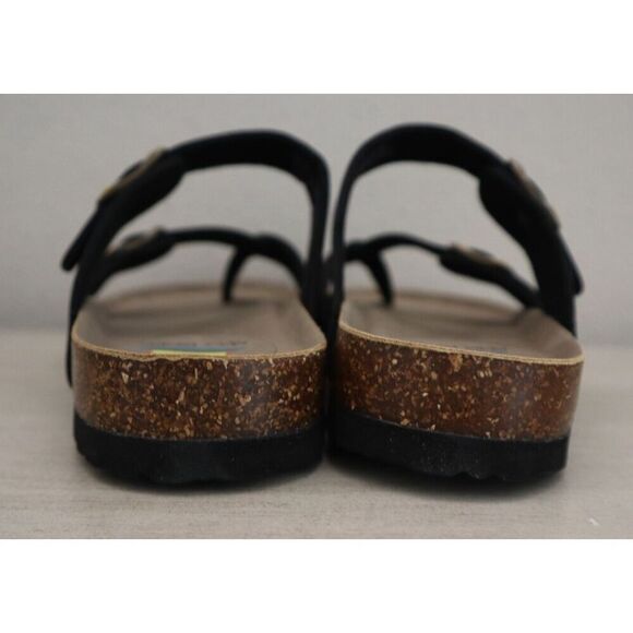 Maui Island 771314 Women's Sz 7M Black Hampton 2-Strap Slip-On Sandals - Picture 2 of 13